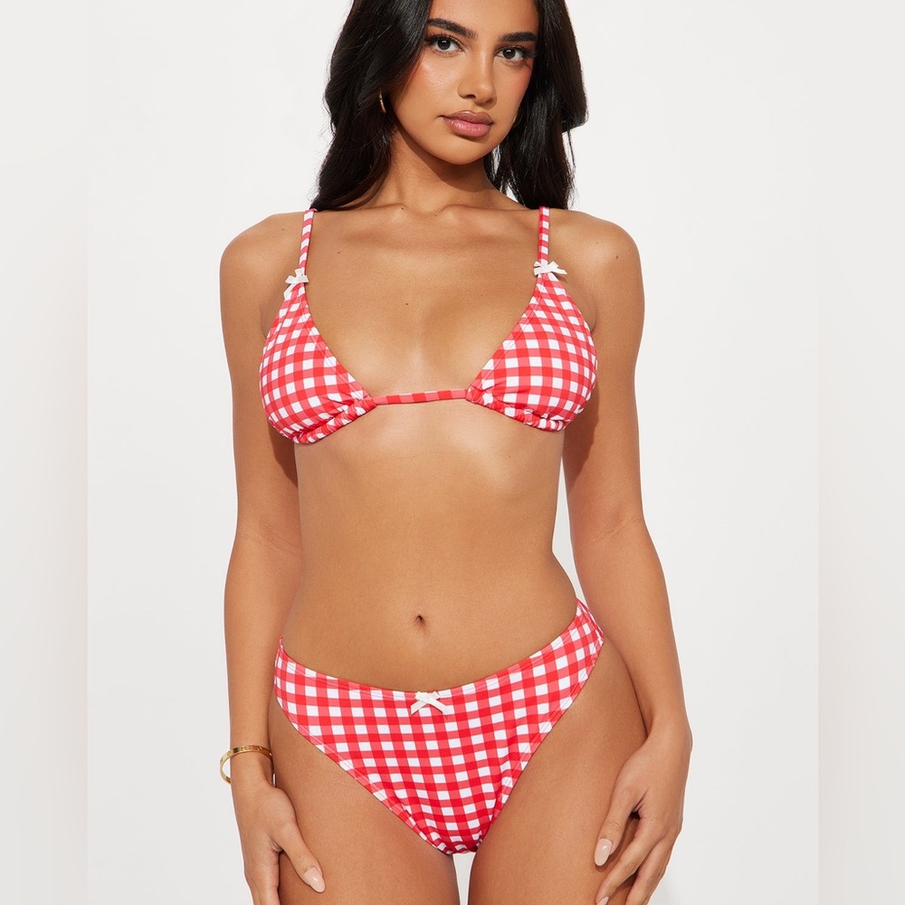 Red Gingham Bikini Set 👙